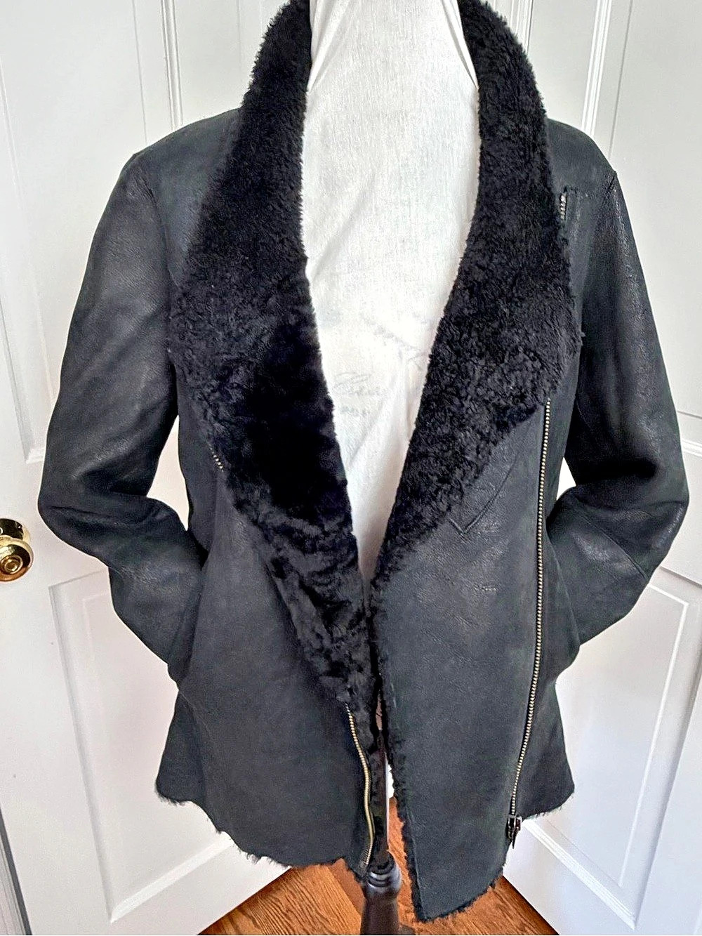 Helmut Lang Shearling Jacket Black Size Small